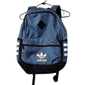 Adidas Originals Blue 3Stripes Backpack 100% Recycled Polyester Made in Cambodia